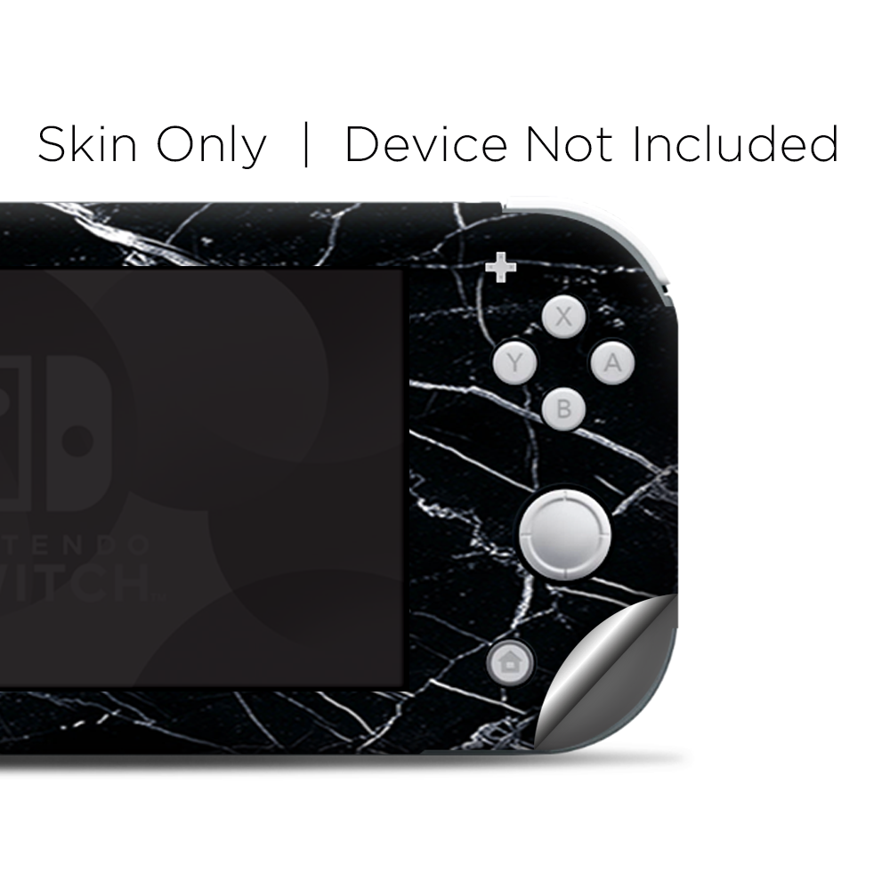 Skins Decals wrap for Nintendo Switch Lite - Black Marble Granite White