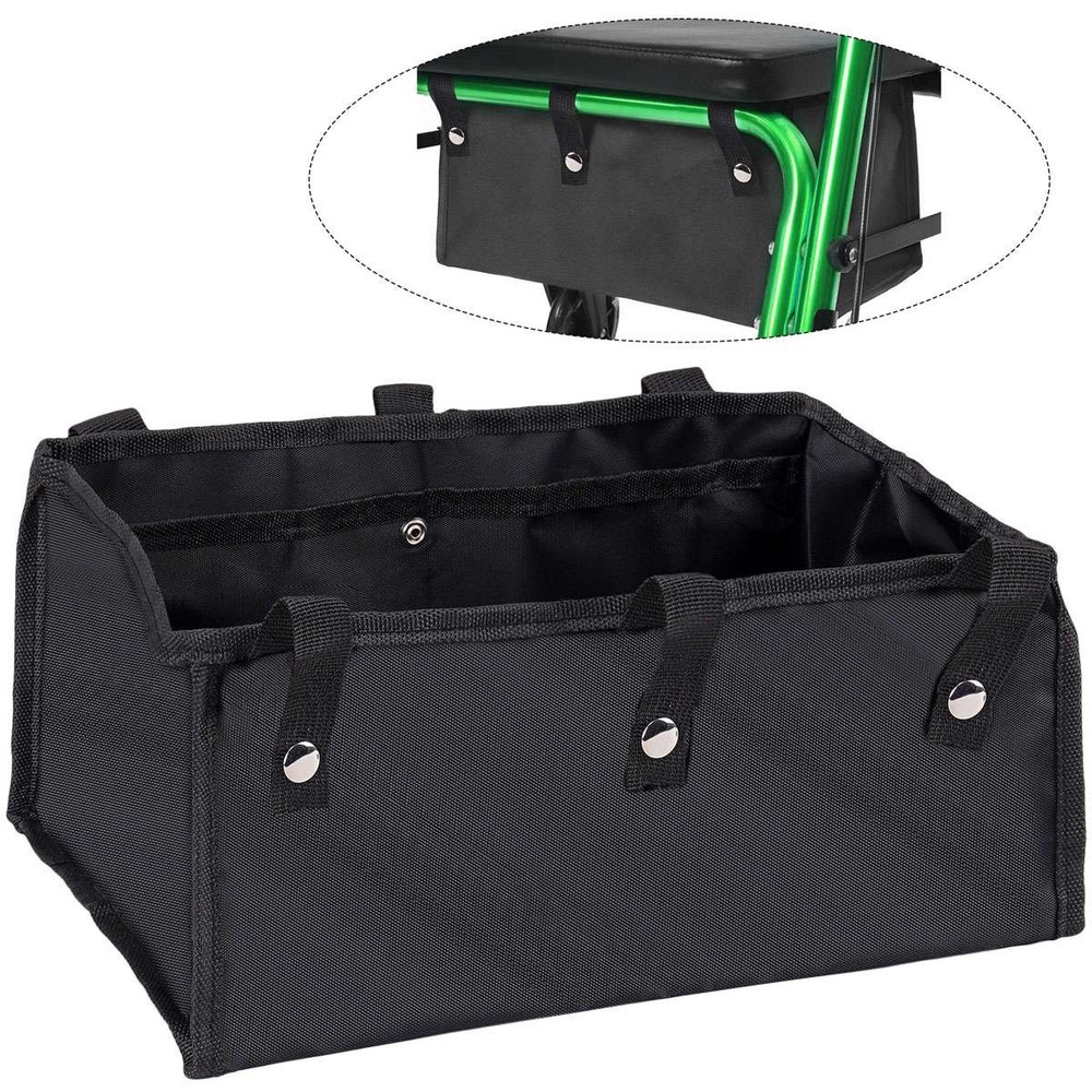 Rollator Walker Underseat Bag – Large Canvas Storage Organizer | Secure Snaps US
