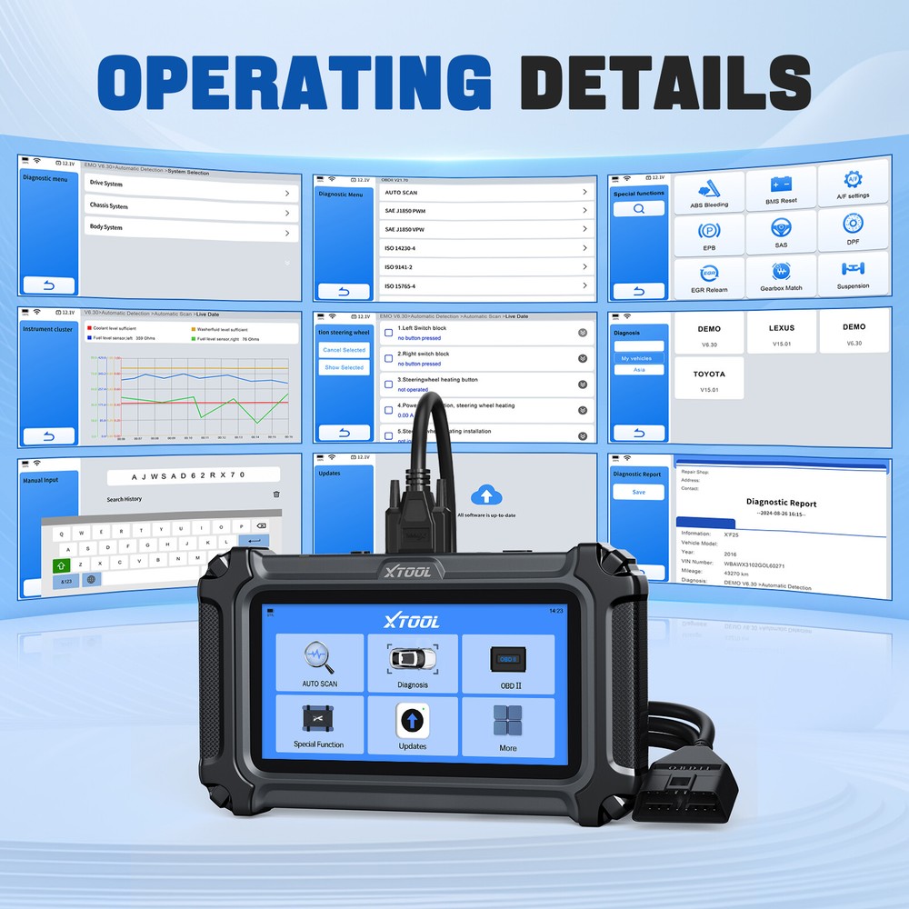 XTOOL IP500 For Toyota OBD2 Diagnostic Scanner Bidirectional Full Services Tool