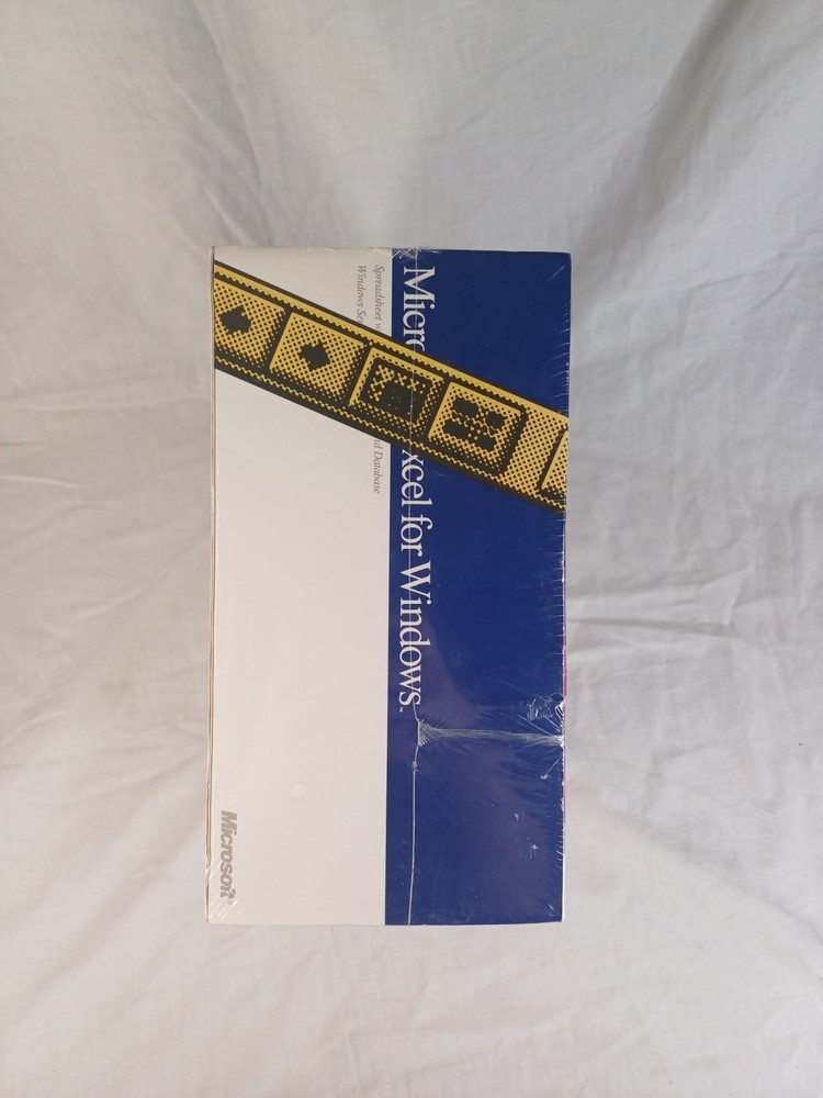 Factory Sealed Microsoft Excel for Windows Version 3.0, 1990 Software in Box