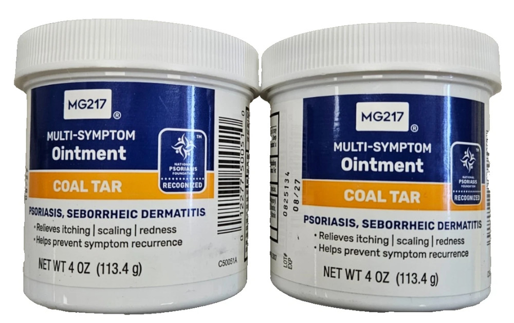 MG217 - Psoriasis, Medicated Multi-Symptom Ointment, 2% Coal Tar, 4 Oz (2 pack)