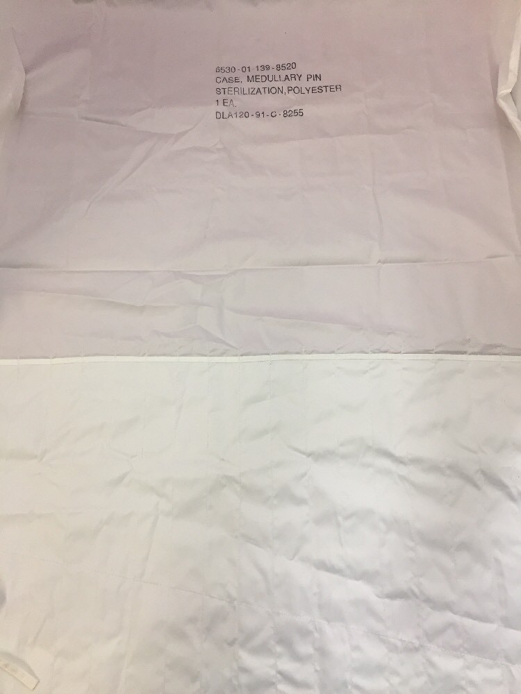 One White Roll Up Medullary Pin Sterilization Case Great Condition