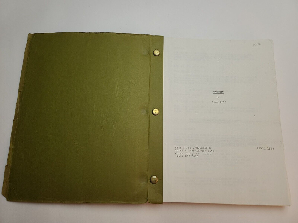 TRINITY / Leon Uris 1977 Unproduced Screenplay, Herb Jaffe Productions