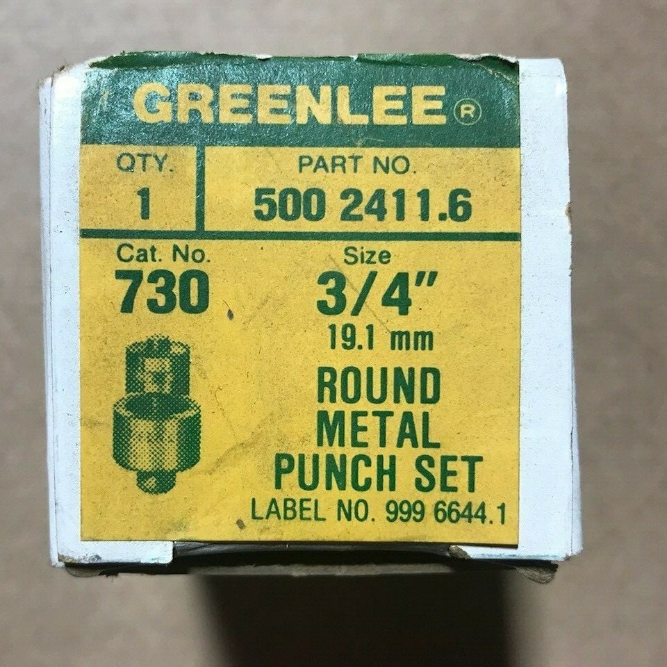 Greenlee 730 Draw Stud Punches Radio Punch Sets - assorted sizes