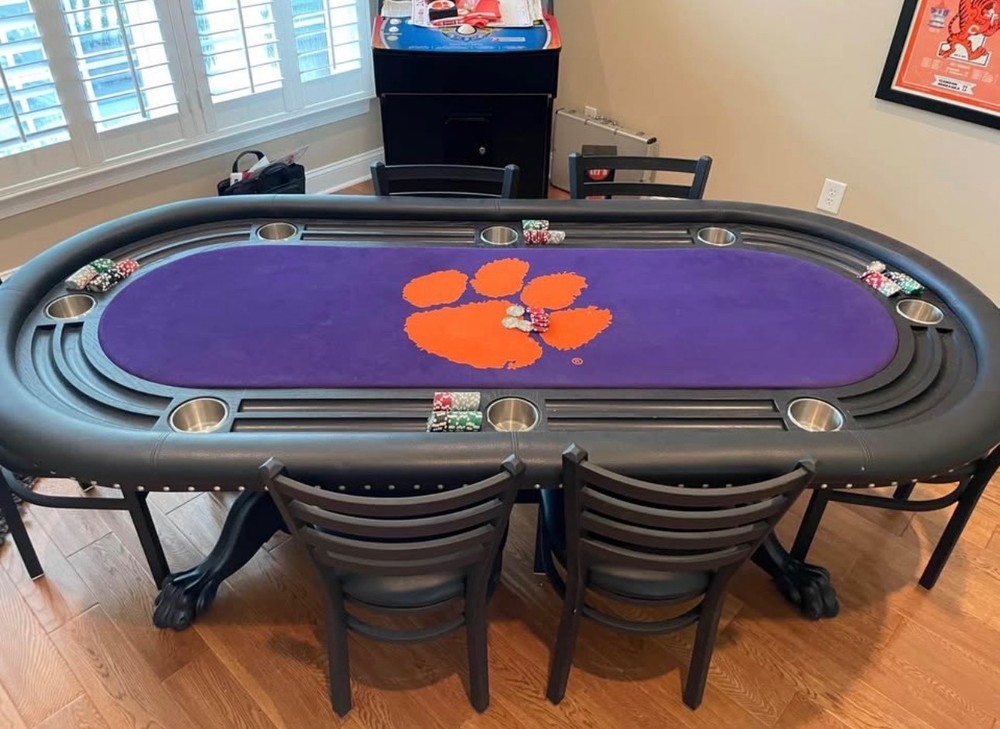 Custom Poker Table and Chairs Clemson