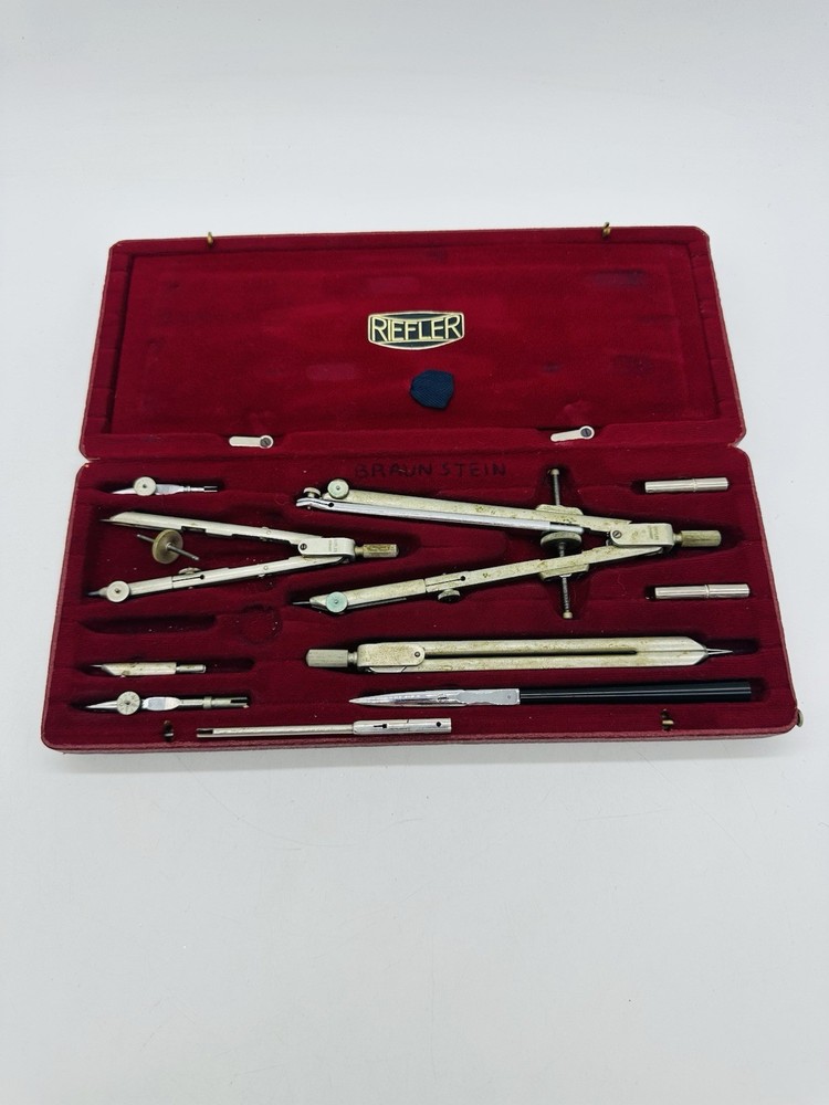 Vintage Riefler Precision Drawing Instruments With Original Case German