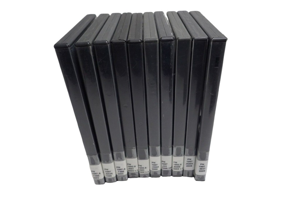 Empty Black DVD Cases Tall Cd Storage Lot 8