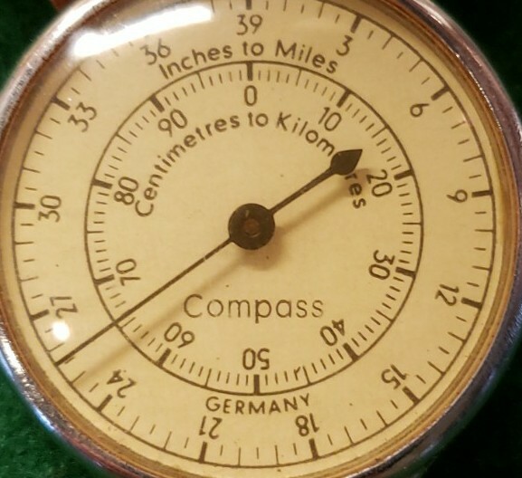 OPISOMETER Germany Compass with Leather Case Nautical Map Reading Antique