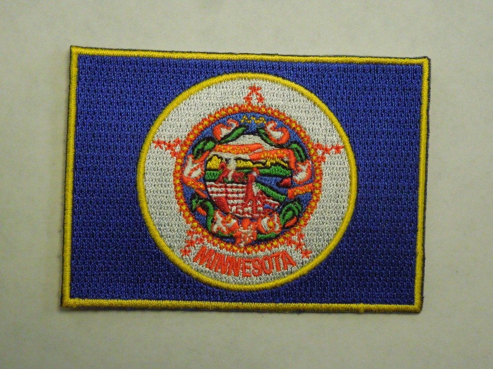 Minnesota State Flag Seal Embroidered Iron On Patch