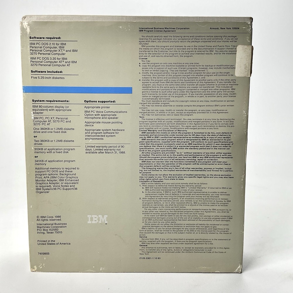 IBM PC Software DisplayWrite Series 4 Office Systems Family 5.25” Diskette