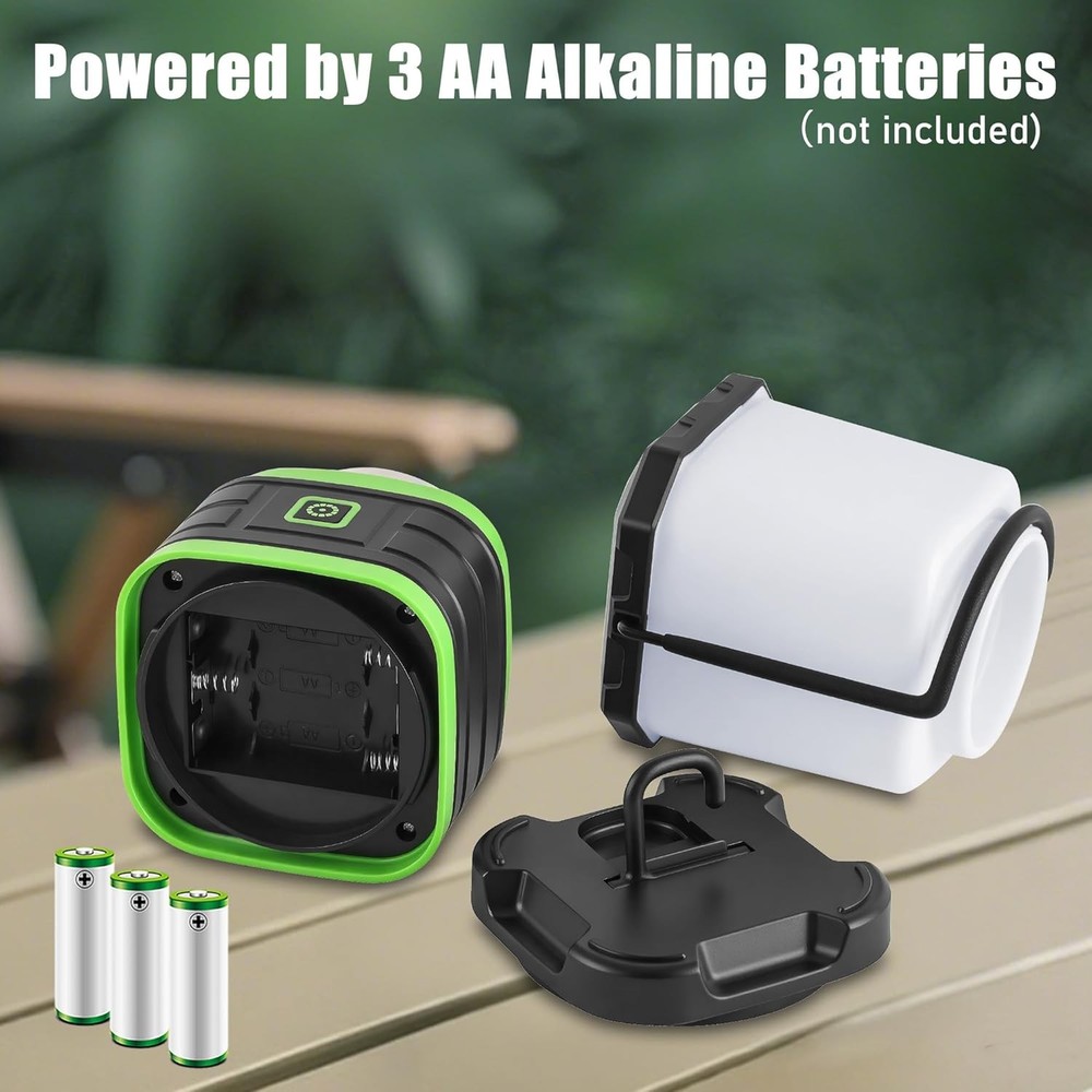 Lichamp LED Camping Lantern, Battery Powered Lights Green