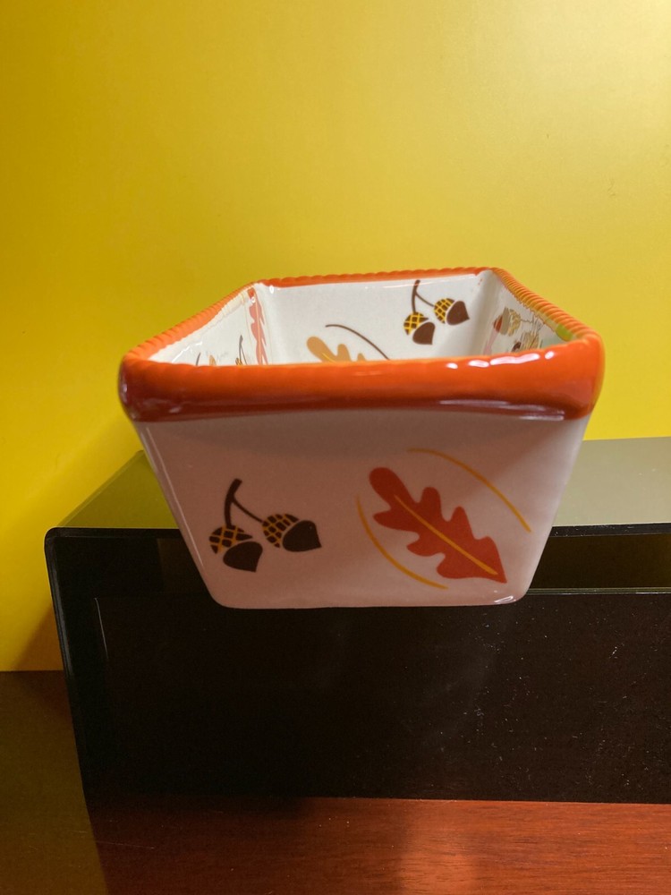 Temptations Ceramic Baking Loaf Pan Hand Painted Autumn/Fall Holiday Design