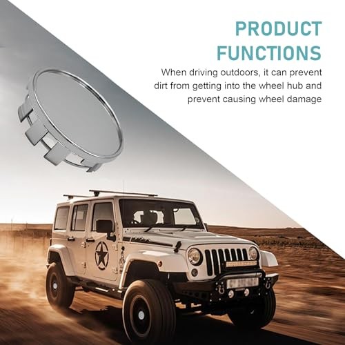 Car Wheel Center Caps, ABS Anti-scratch Rust-proof Hub Cap Covers, 4 PCS Silver