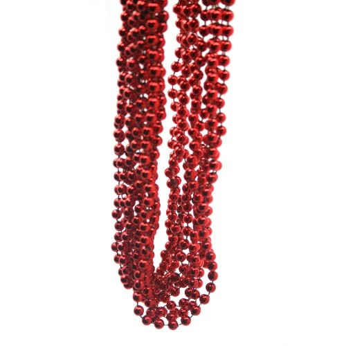Metallic Red Beads 1 dozen