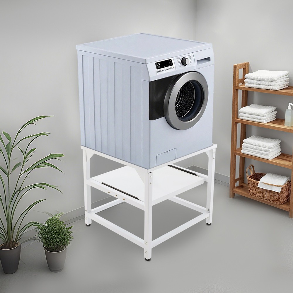 Modern Washing Machine Base Stand with Shelf - Sturdy & Stylish Support