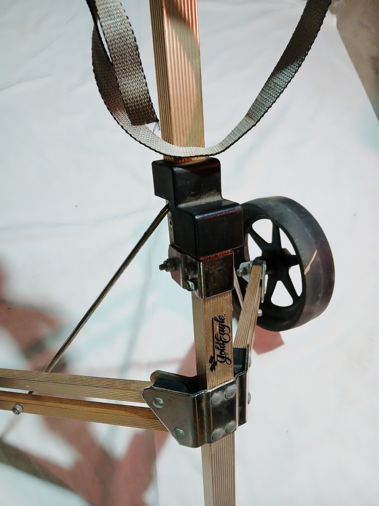 Vintage Gold Eagle Foldable Push Pull Golf Cart Aluminum Light Weight Fold Up