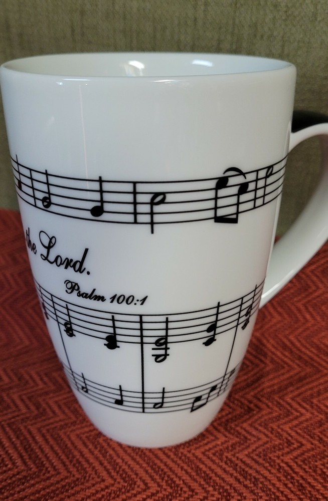 Coffee Mug Music Note with Psalm 100:1