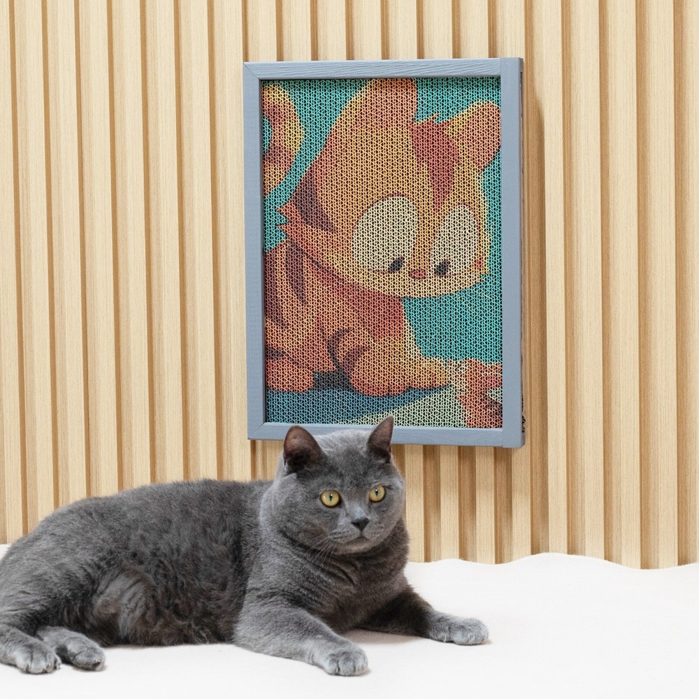 15 PCS Replaceable Corrugated Cardboard Wall Cat Scratching Board Colorful