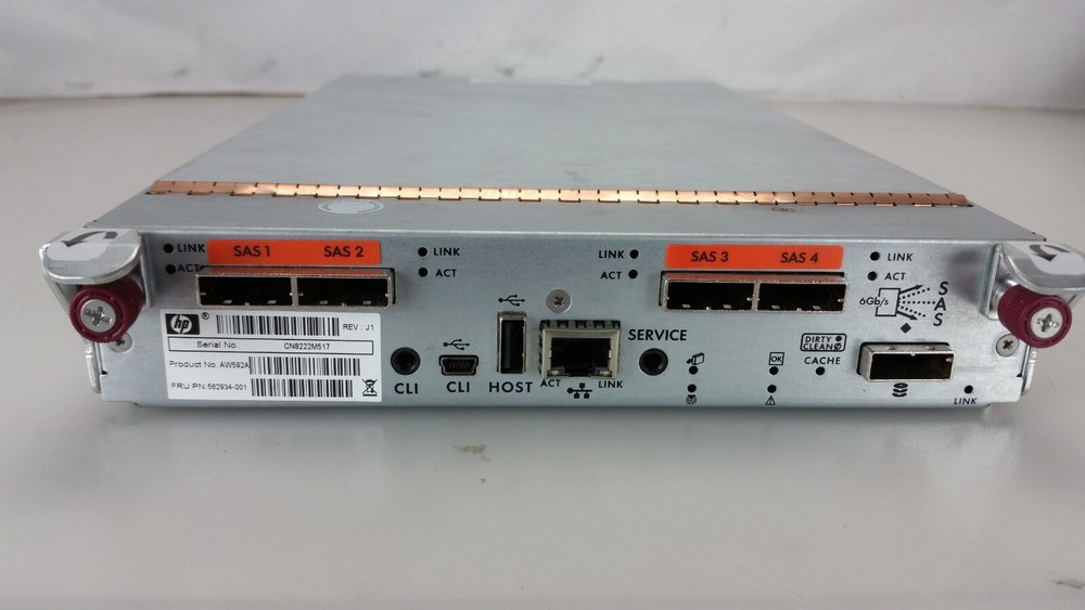 HP AW592A 582934-001 P2000 GEN3 SAS MSA STORAGE ARRAY CONTROLLER
