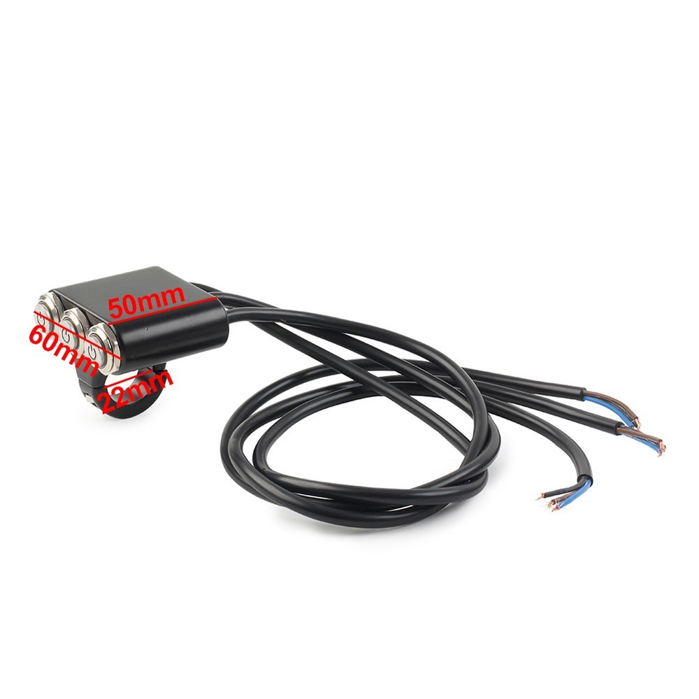 22mm 7/8" Push Button On/Off Headlight Fog Light Handlebar