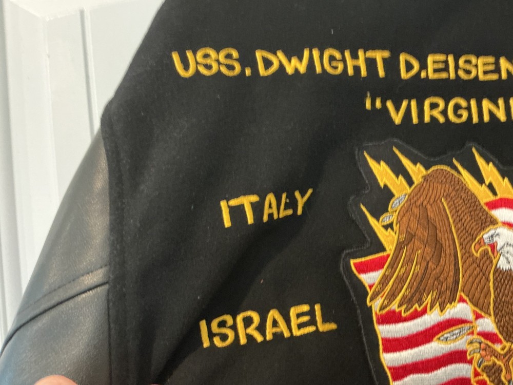 US Navy Wool Tour Jacket USS Eisenhower 2000