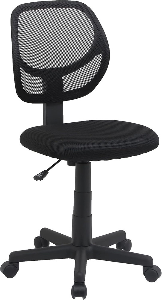 Low Back Office Chair, Breathable Mesh, Height Adjustable, Padded Seat, Rolling