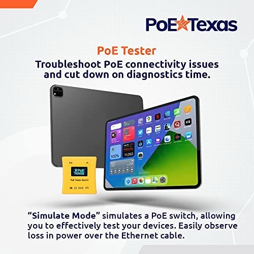 PoE Tester Detector Kit Network Cable Tester Voltage Current Power No Battery