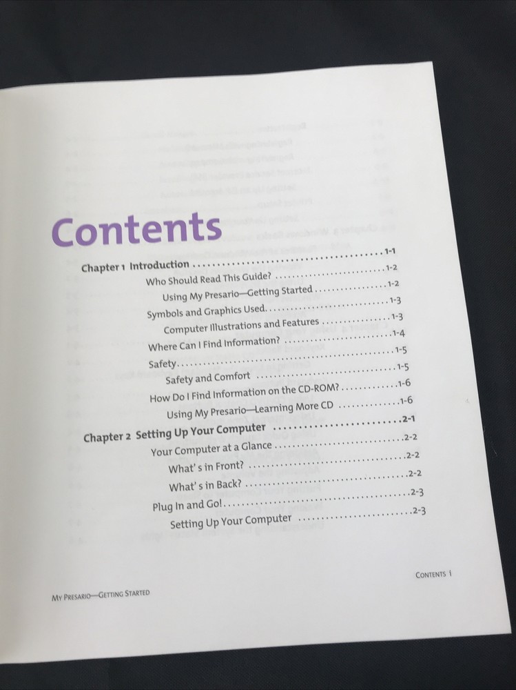 Compaq My Presario Getting Started First Edition User Manual Year 2000