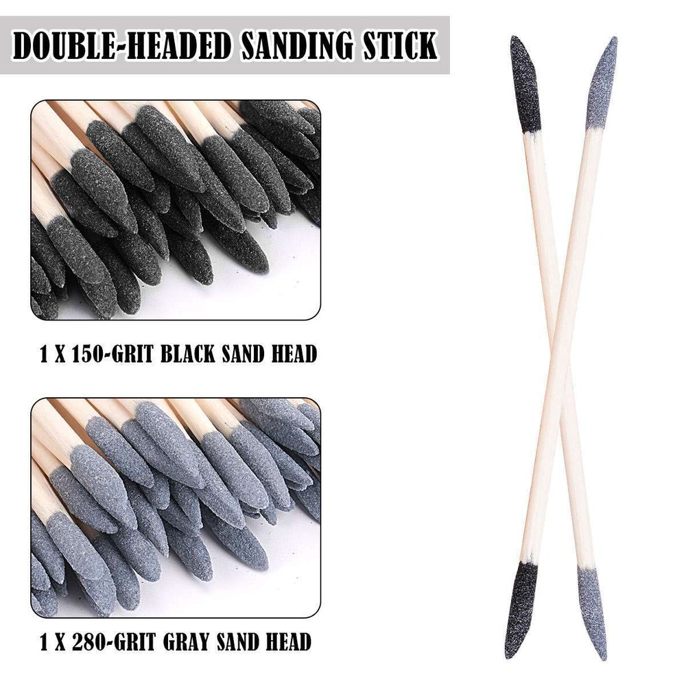 50 Pcs Double Ended Sanding Sticks Detailing Polishing Tool for Plastic Models