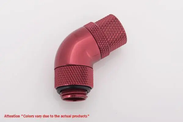 Bitspower G1/4 Deep Blood Red Dual Rotary 60-Degree Compression Fitting-ID 1/4"