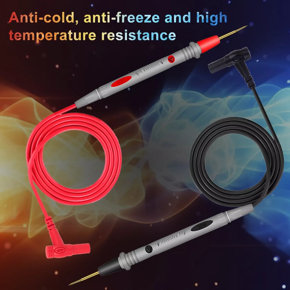 2Sets Multimeter Test Leads for Fluke Meter Electrical Alligator Clip Probes 20A
