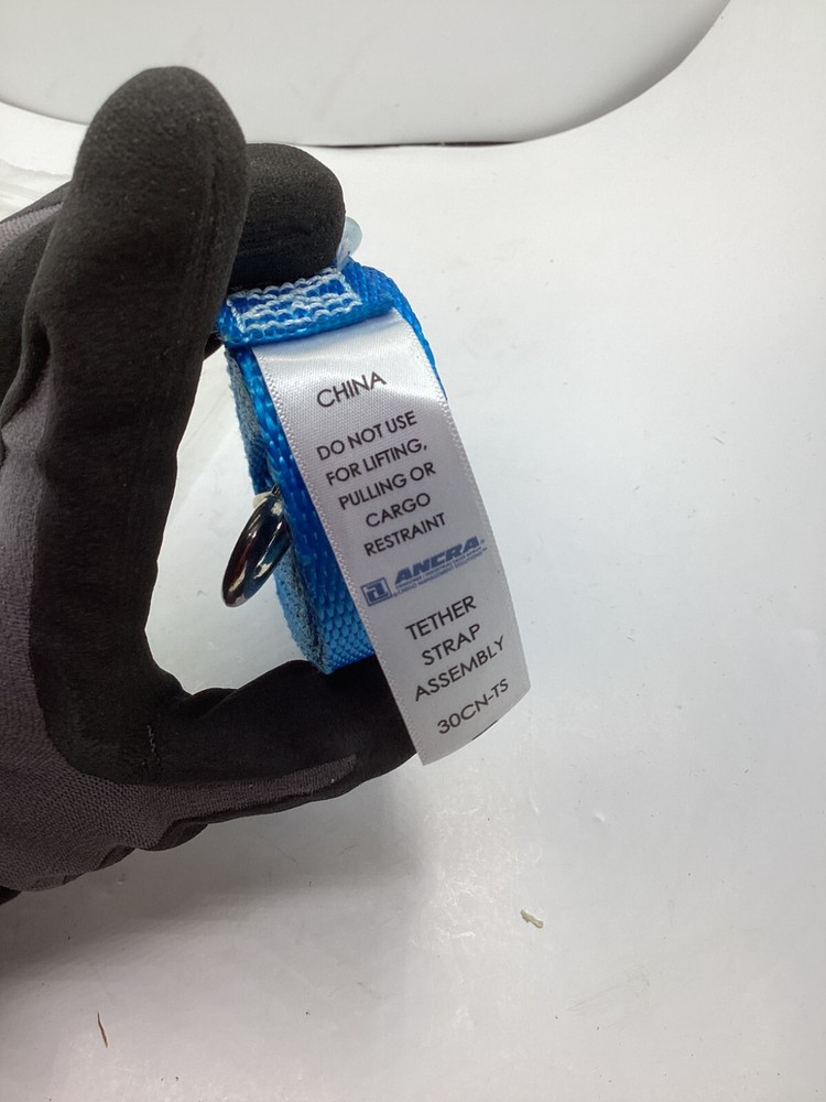 Ancra Tether Strap Assembly 30CN-TS with Buckle Snap Inside Blue for Lifting