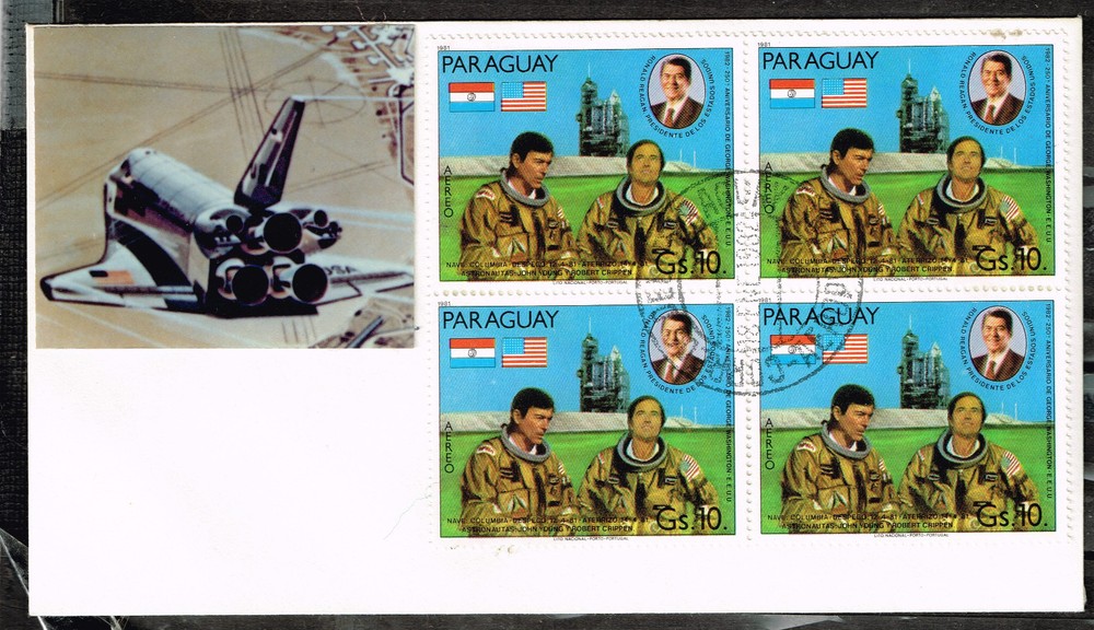 Praguay US Space Flight Columbia Reagan 1982 FDC