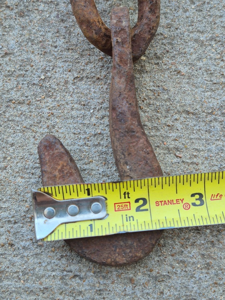 Hand Forged Hook & Chain Primitive Blacksmith Made 8ft+ long!