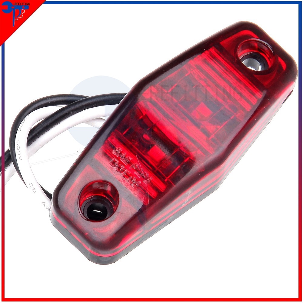 4pcs 2.5" 2Diode LED Red Side Clearance Marker Light For Freightliner Trailer