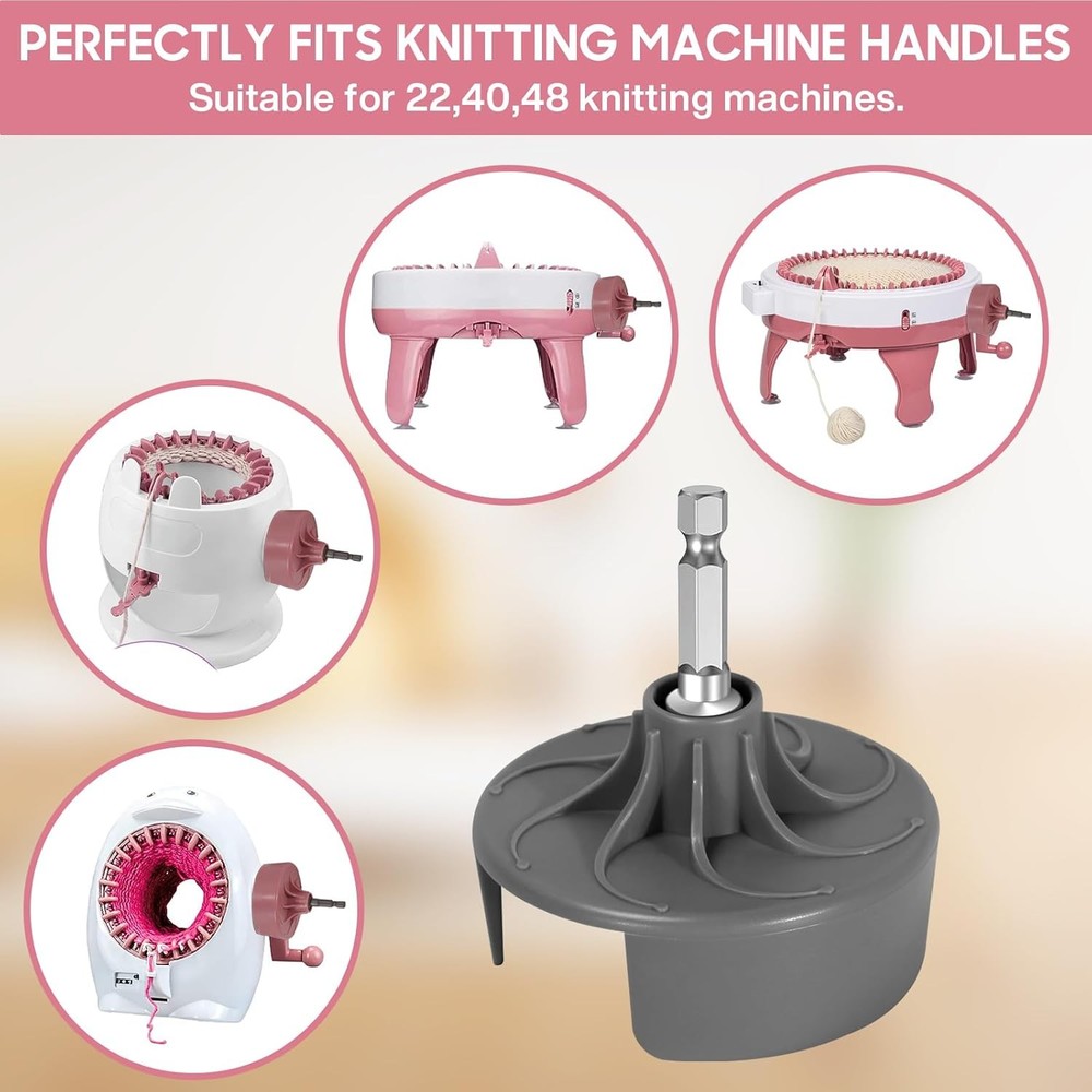 Knitting Machine Adapter Quick Knit Machine Attachment with Hexagonal Drill