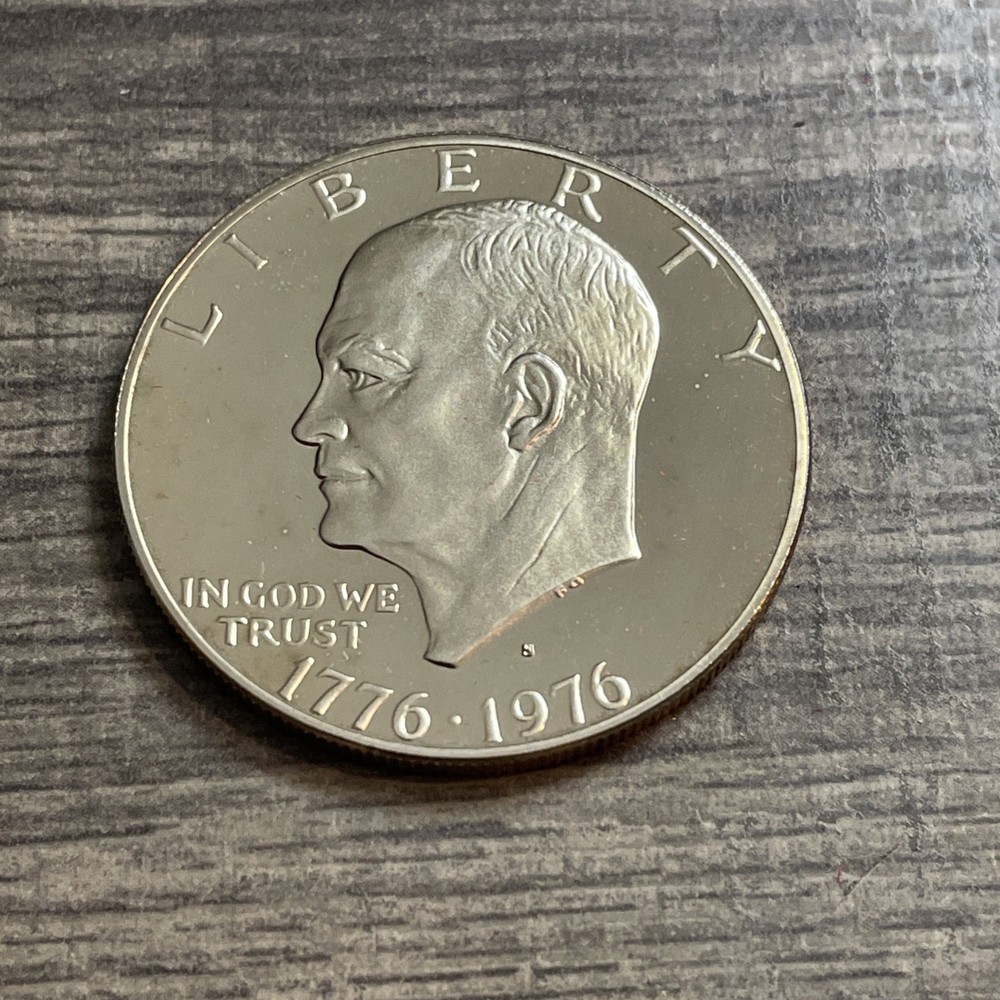 1976 S Type 2 Proof Eisenhower Ike Bicentennial Dollar Clad Dcam Gem