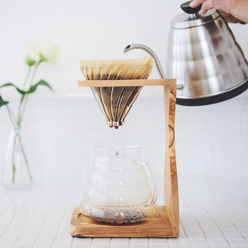 V60 Olive Wood Pour over Stand Set