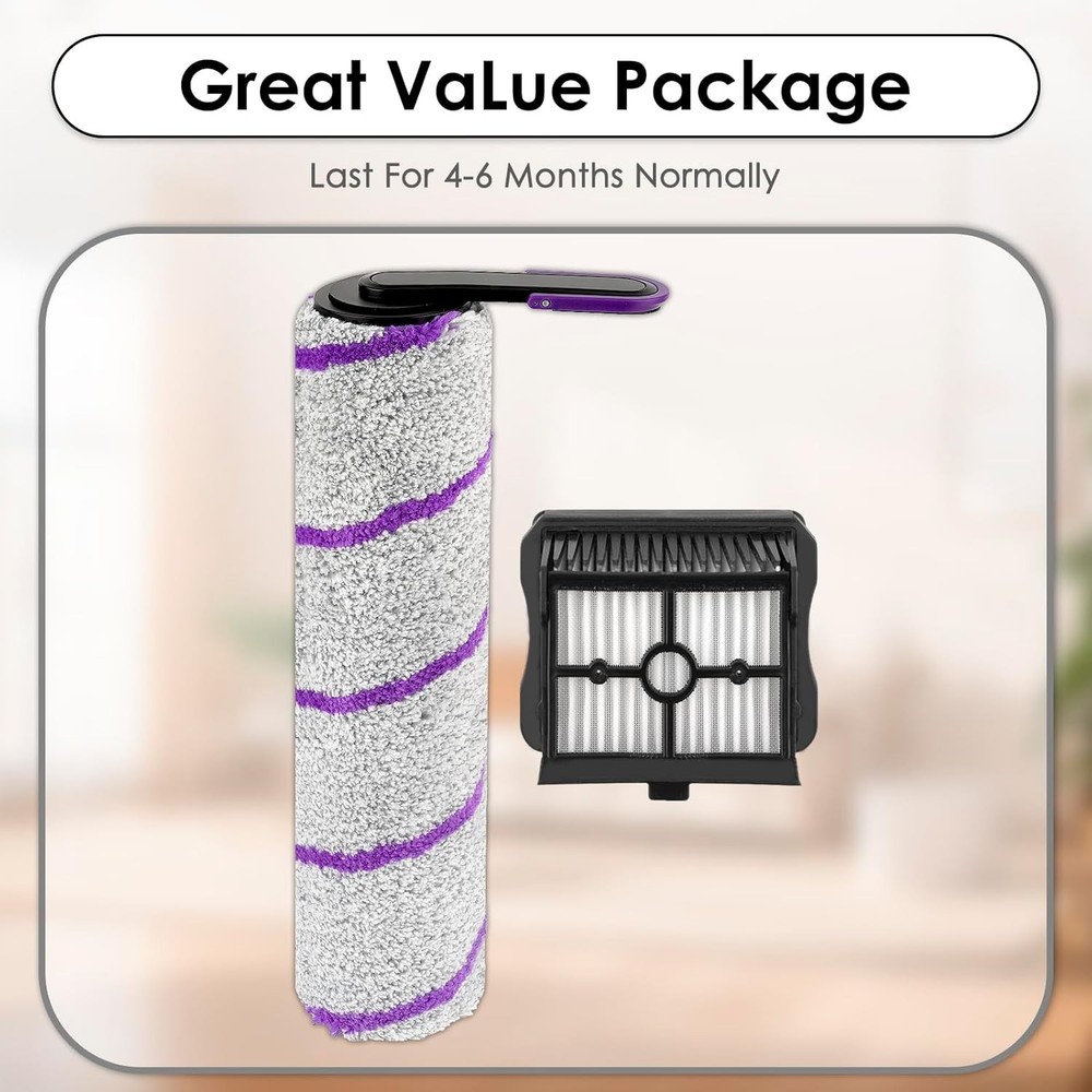 2 Pack S20 Pro Replacement Brush Rollers and Filters Compatible with Narwal S20