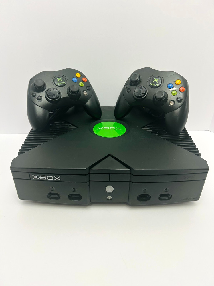 Xbox Original Console Bundle w/x2 Controllers - Cleaned - Tested