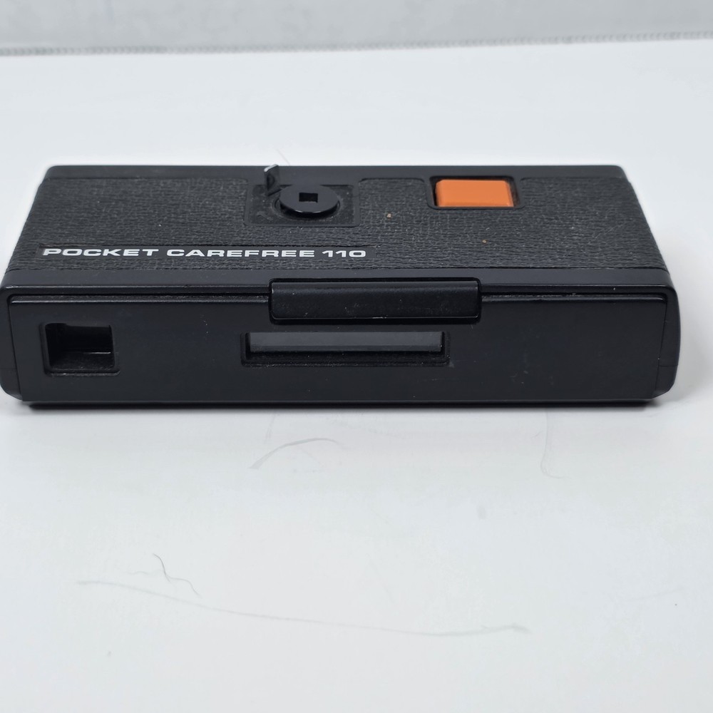 Argus Pocket Carefree 110 Camera Vintage Orange Button UNTESTED
