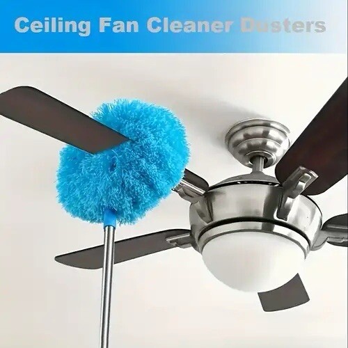 Ceiling Fan Duster Reusable Microfiber Extendable Pole!