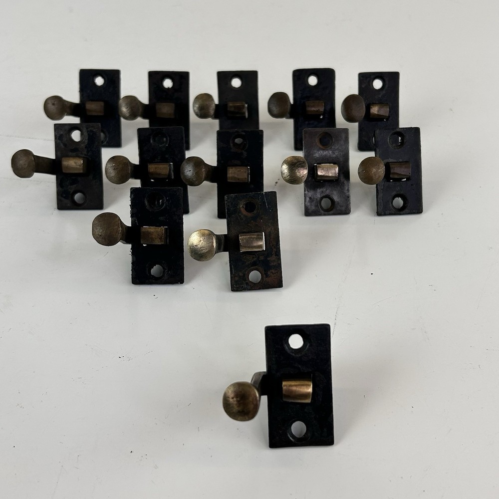 Antique Brass And Cast Iron Window Sash Latch