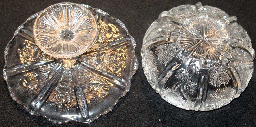 Paneled Thistle Bowl & Cake Stand