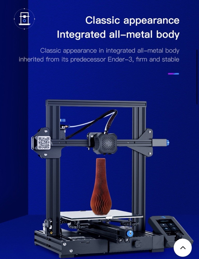 Creality Ender-3 V2 3D Printer | Silent Board | Glass Bed | Open Box