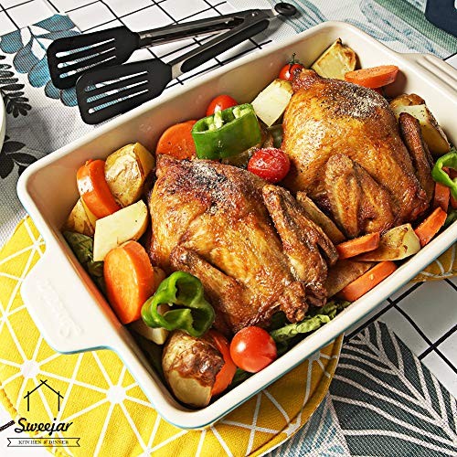 Ceramic Bakeware Set, Rectangular Baking Dish Lasagna Pans for Turquoise