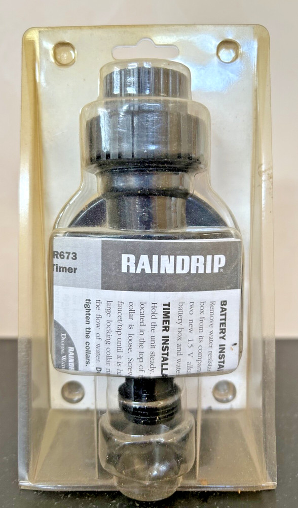 Raindrip Digital Water Timer Model R673C, Original Packaging, Instructions Dusty