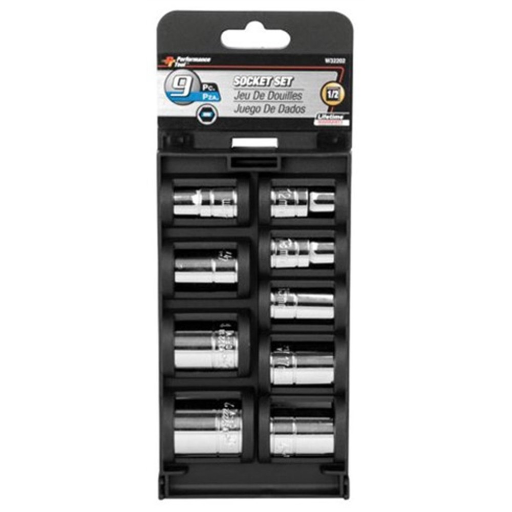 Performance Tool 1/2" DR Metric Socket Set - 9-Piece W32202
