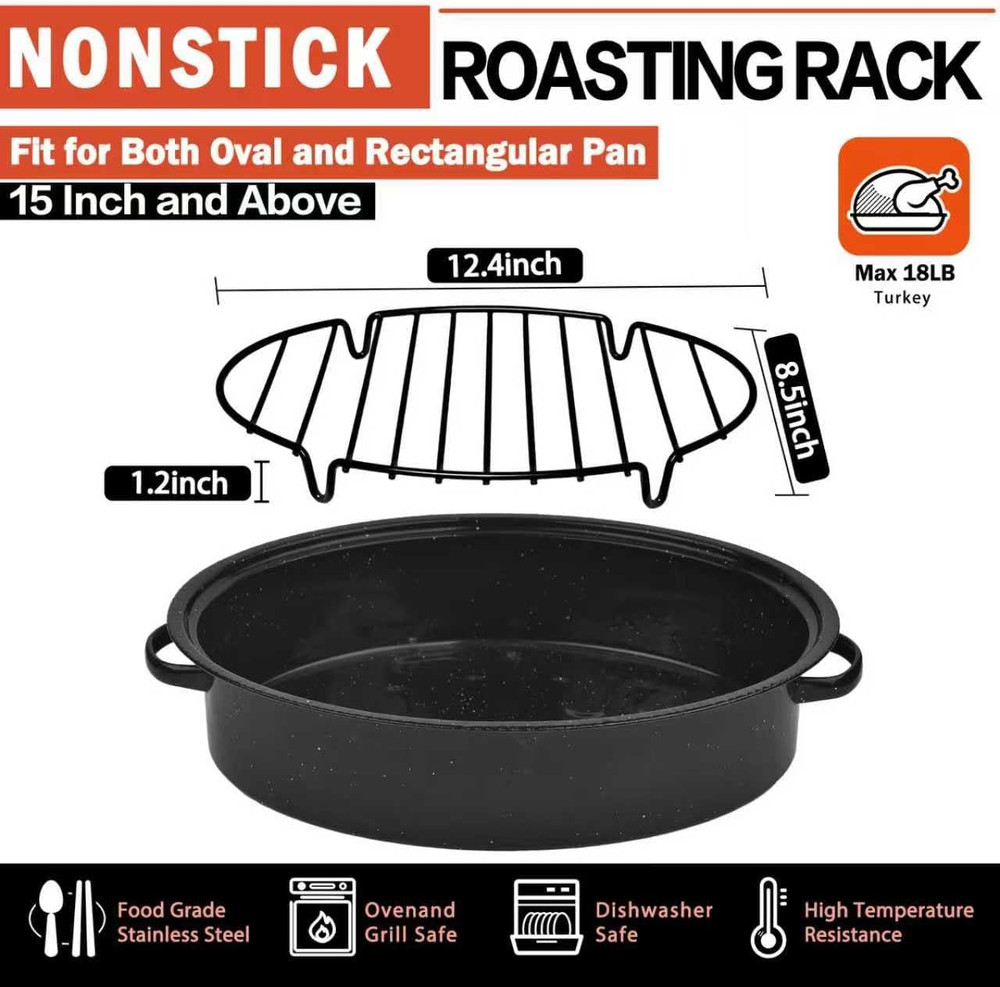 Roasting Rack for Roasting Pan, Heavy Duty Oven Rack Insert for Turkey Roasting