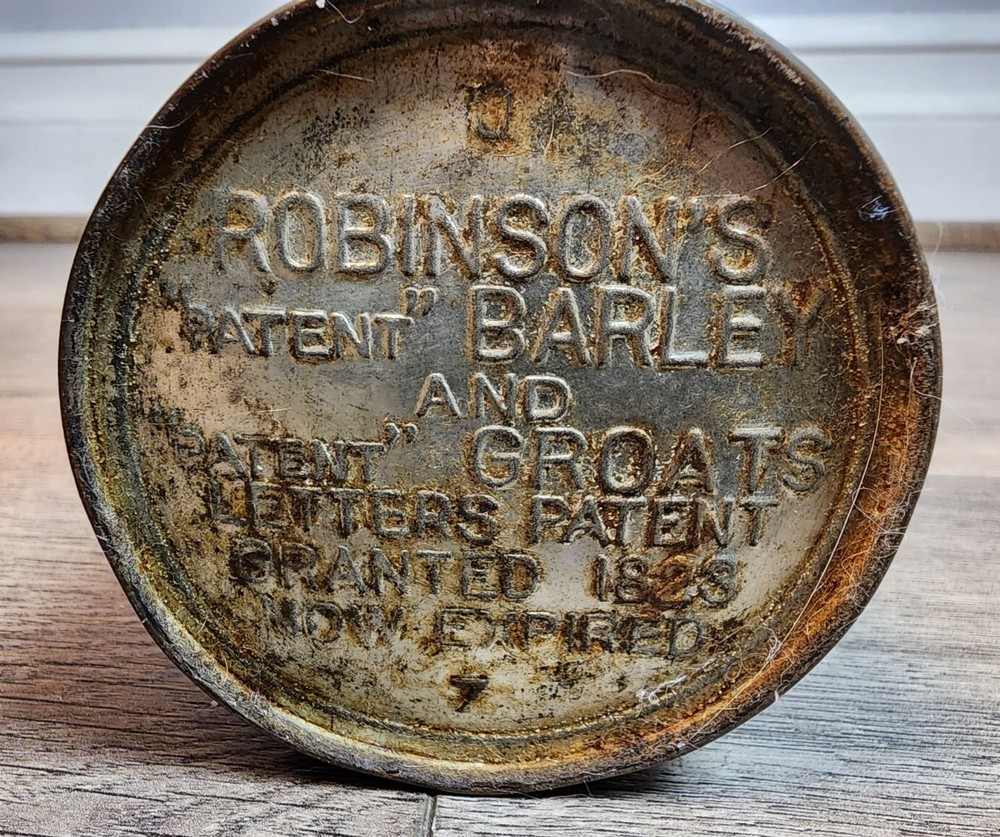 Antique Robinson’s Patent Barley Infant, Empty!